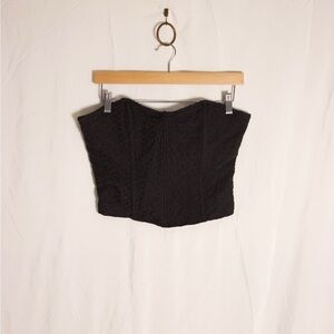Lucca Couture Black Crop Top Corset